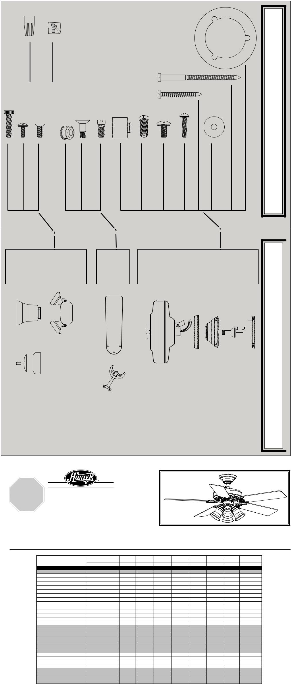 Hunter 25588 Parts Guide