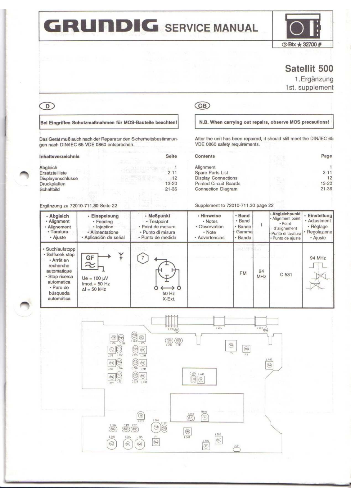 Grundig Satellit-500 Service Manual