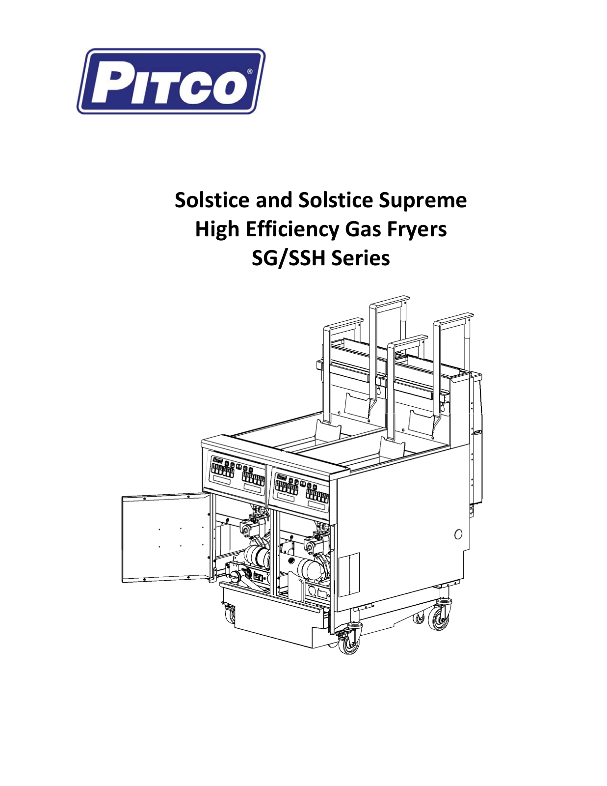 Pitco Frialator Gas Fryers  SG User Manual