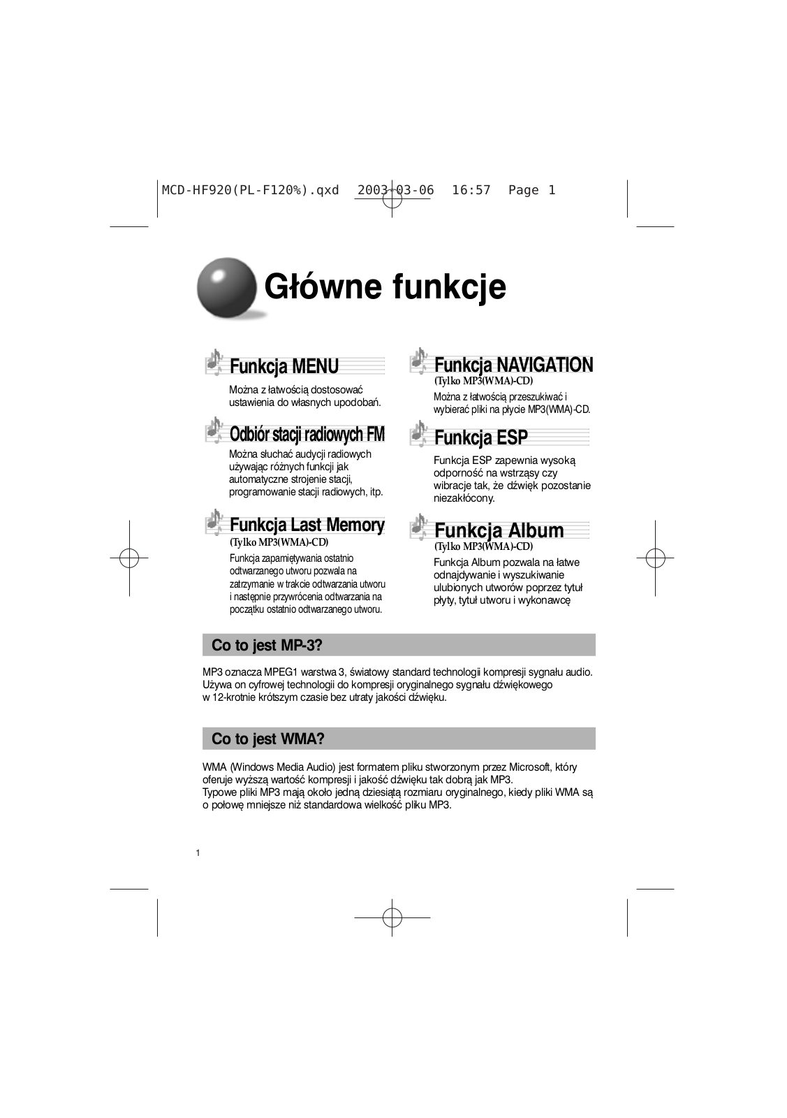 Samsung MCD-HF920 User Manual