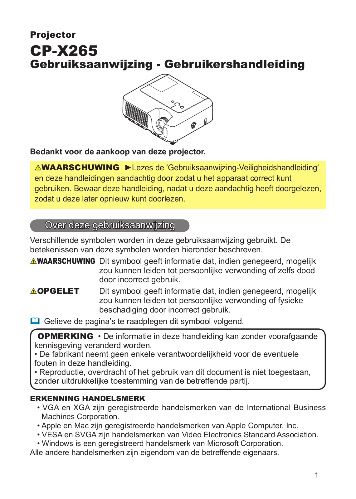 Hitachi CP-X265WF User Manual