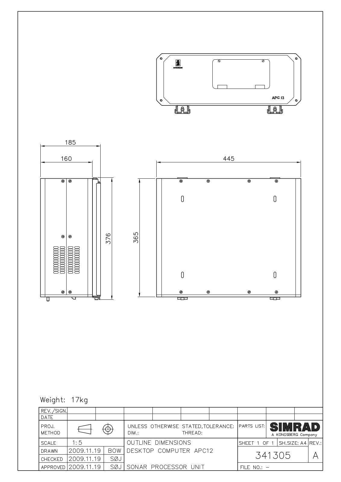 Simrad PROCESSOR UNIT Schematics