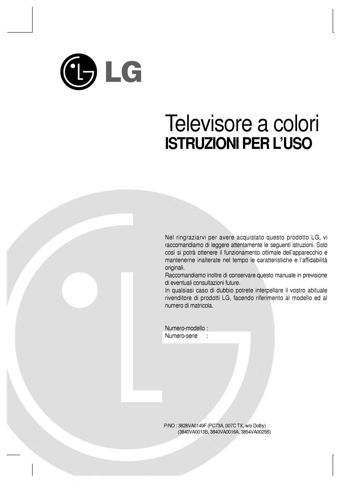 Lg CF-25A56T User Manual