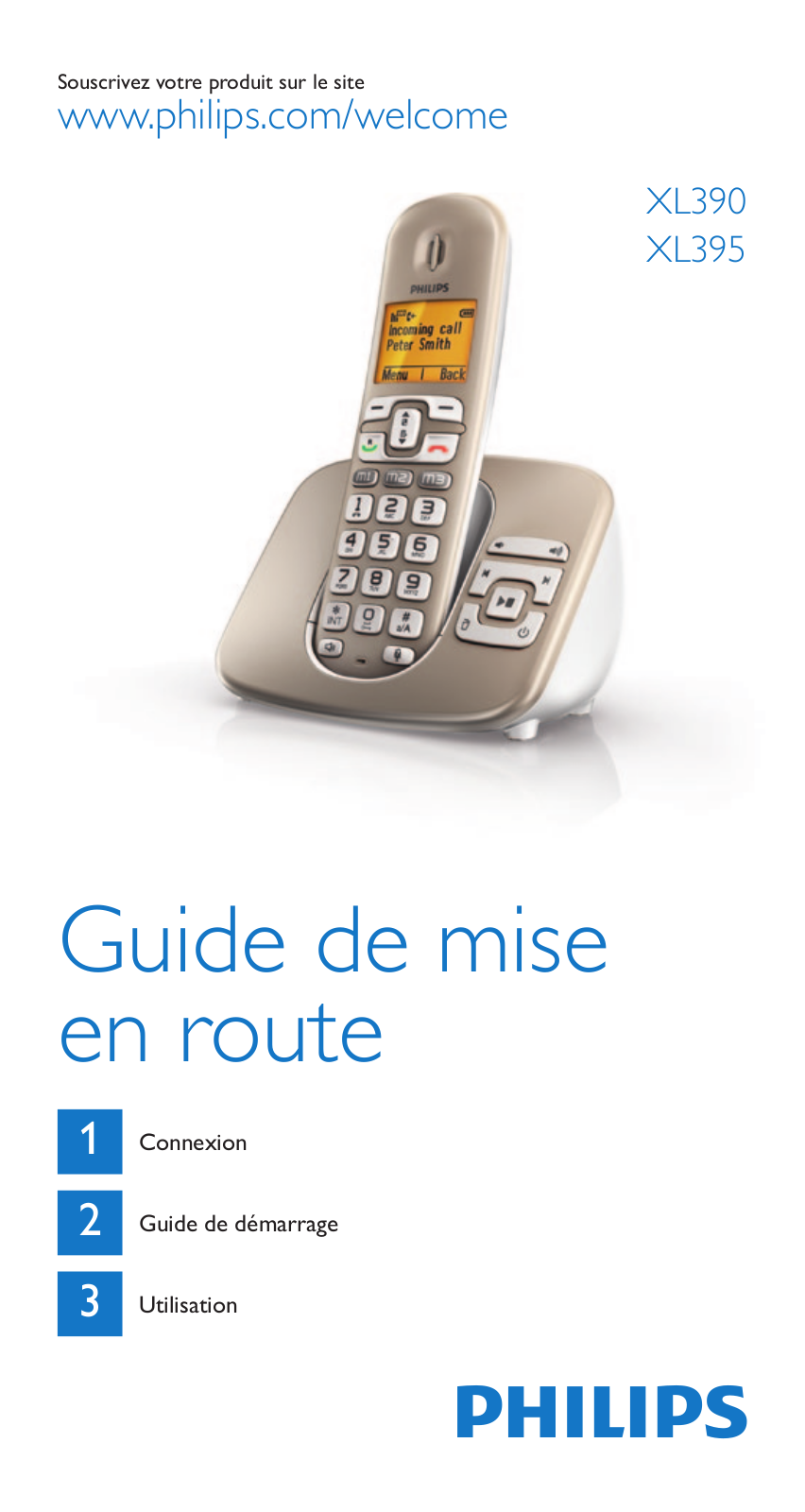 Philips XL3901S/22, XL3902S/22 quick start guide