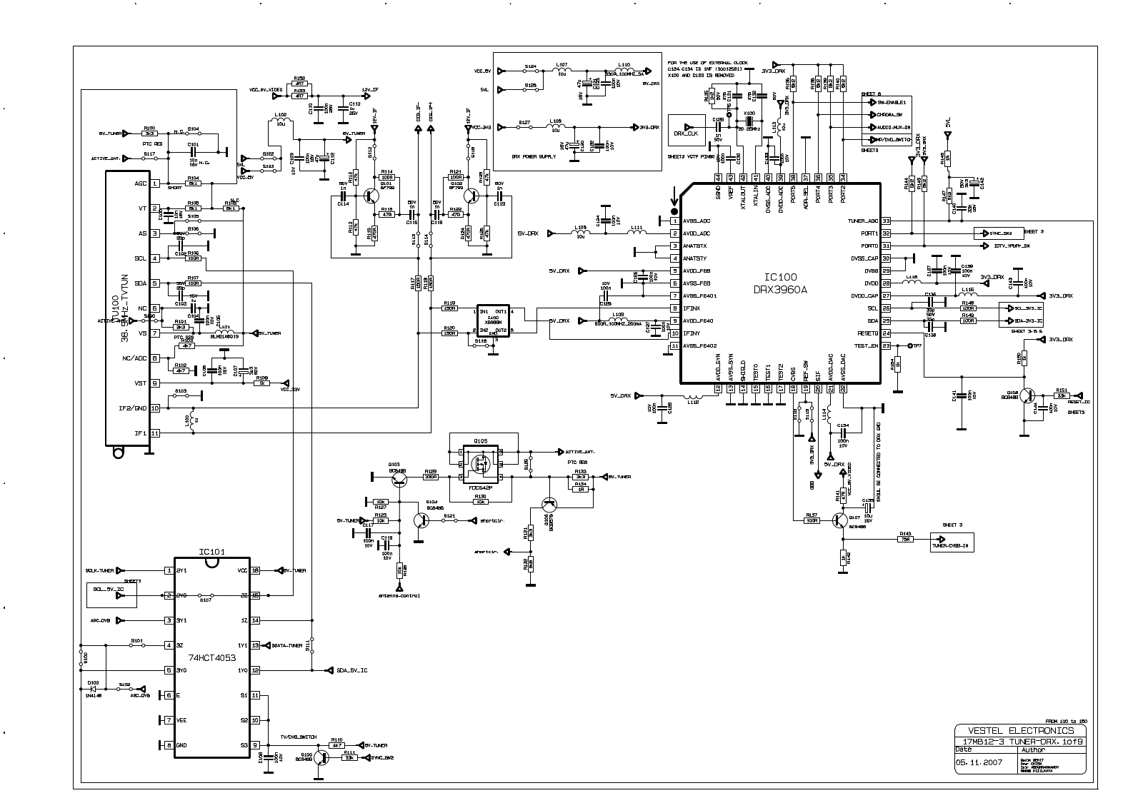 Vestel 17MB12-3 Schematic