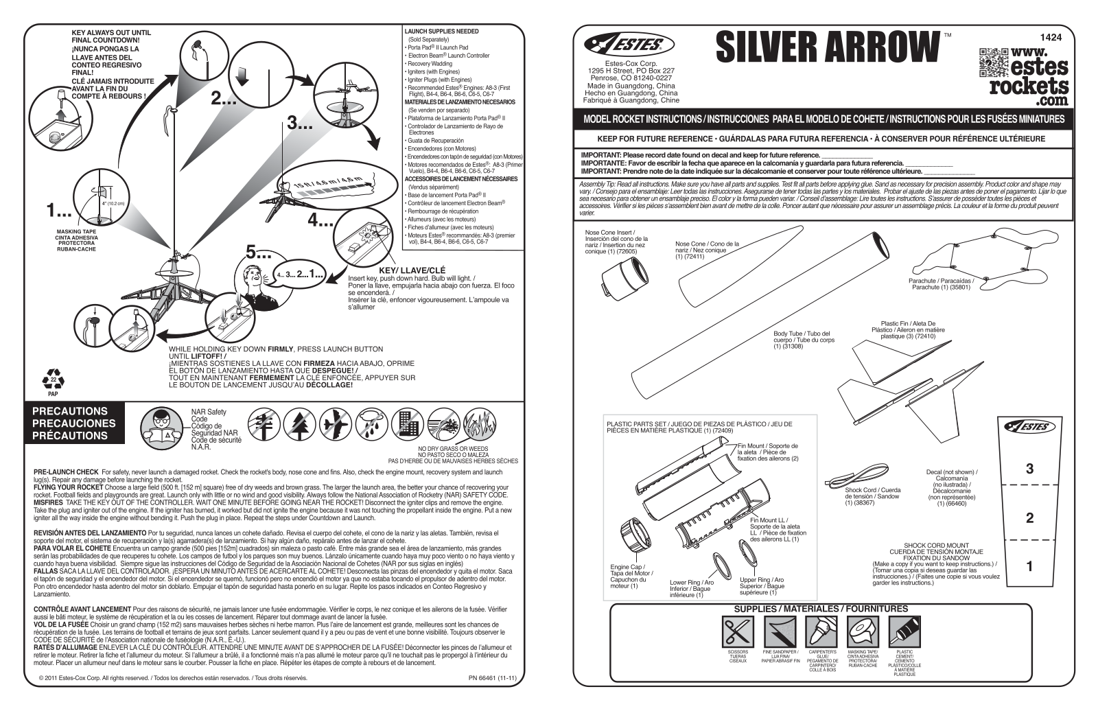 ESTES Silver Arrow User Manual