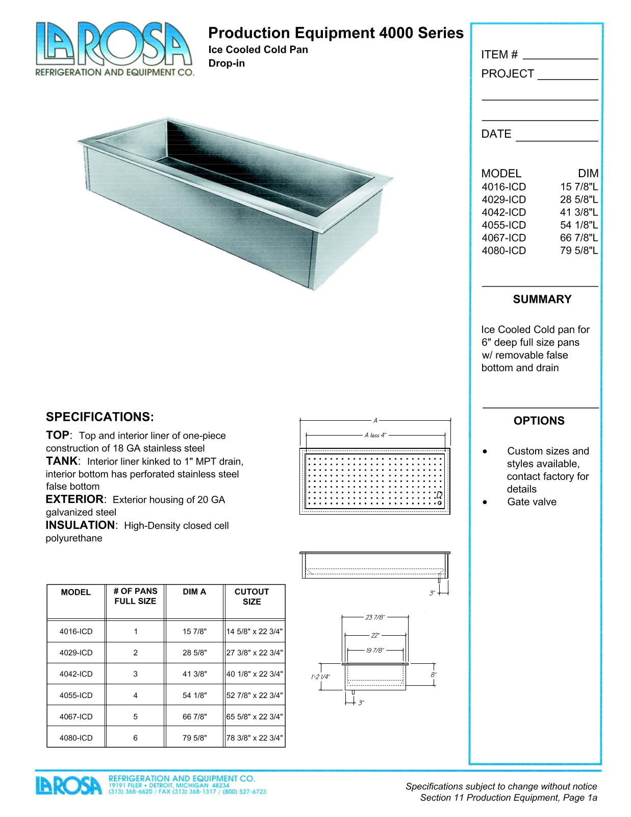 Larosa 4016-ICD User Manual