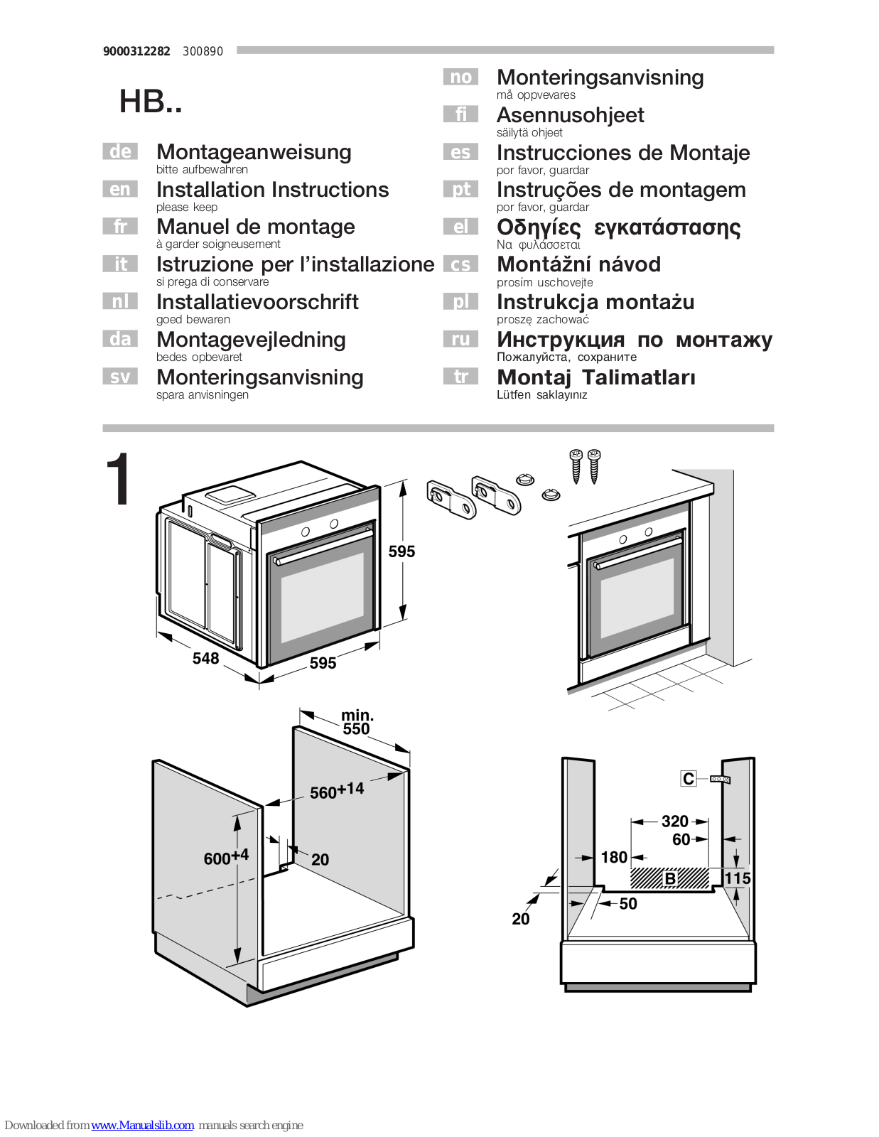 Siemens NB series Installation Instructions Manual