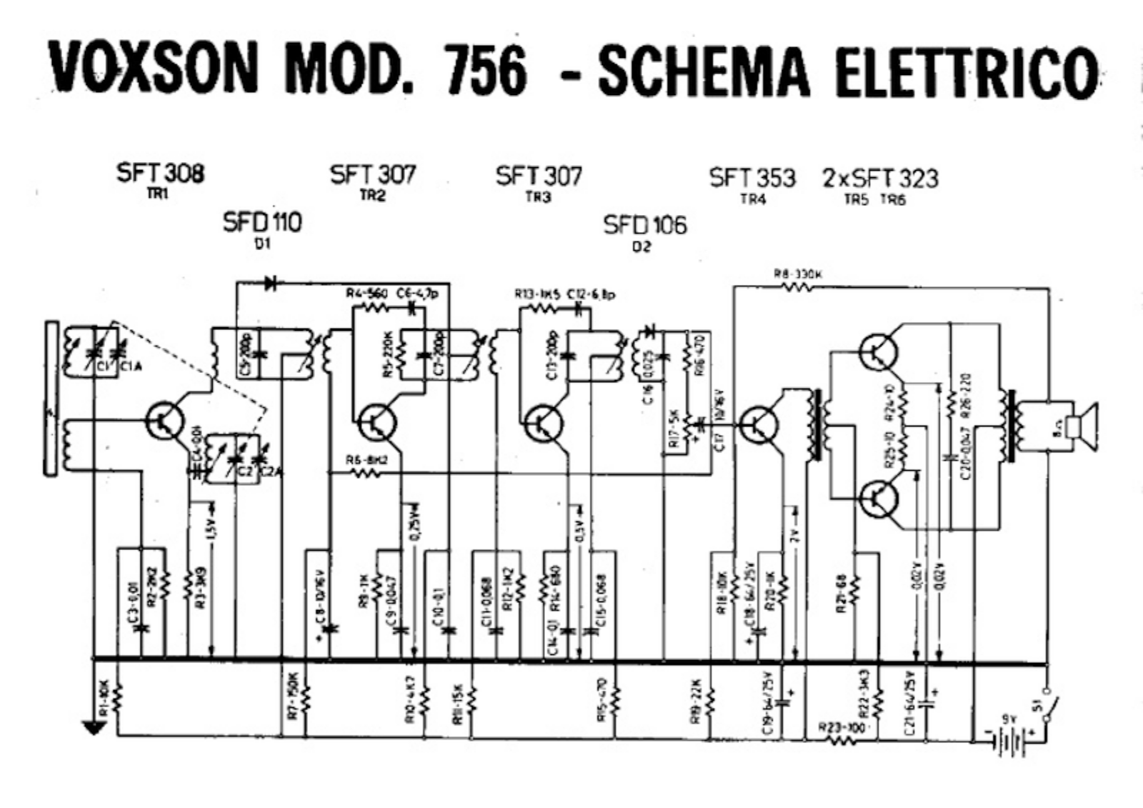 Voxson 756 schematic