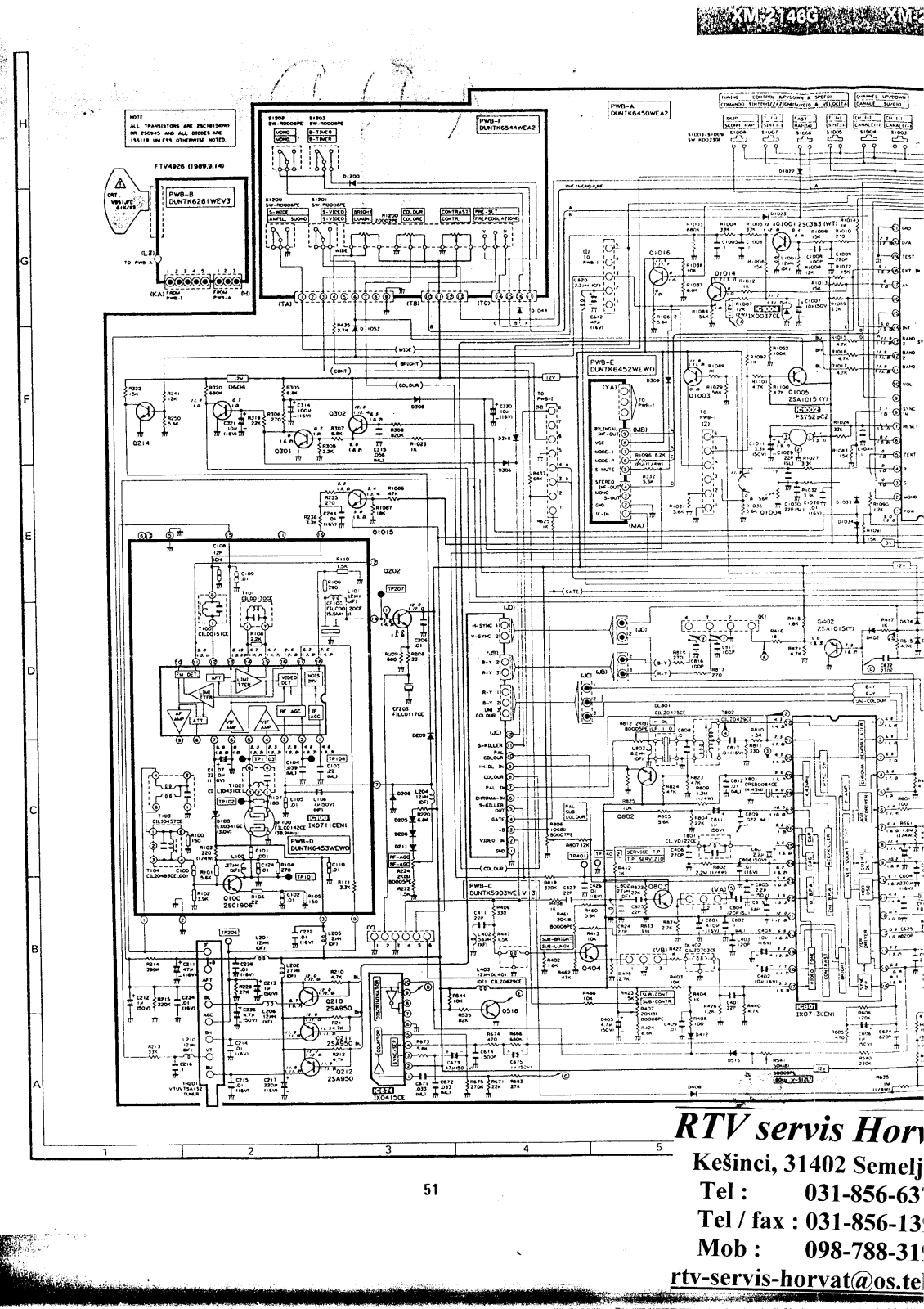 SHARP XM-2146G Schematics