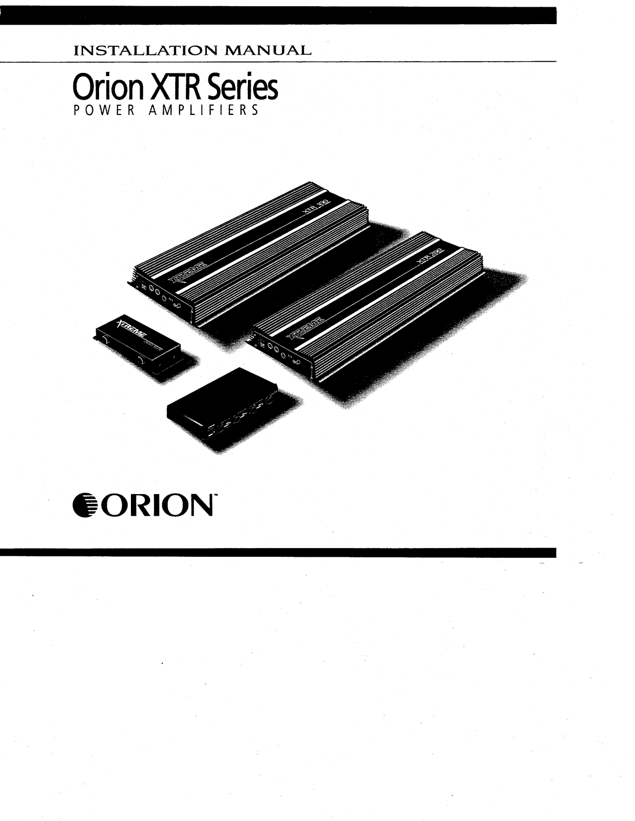 Orion XTR300BIQ User Manual