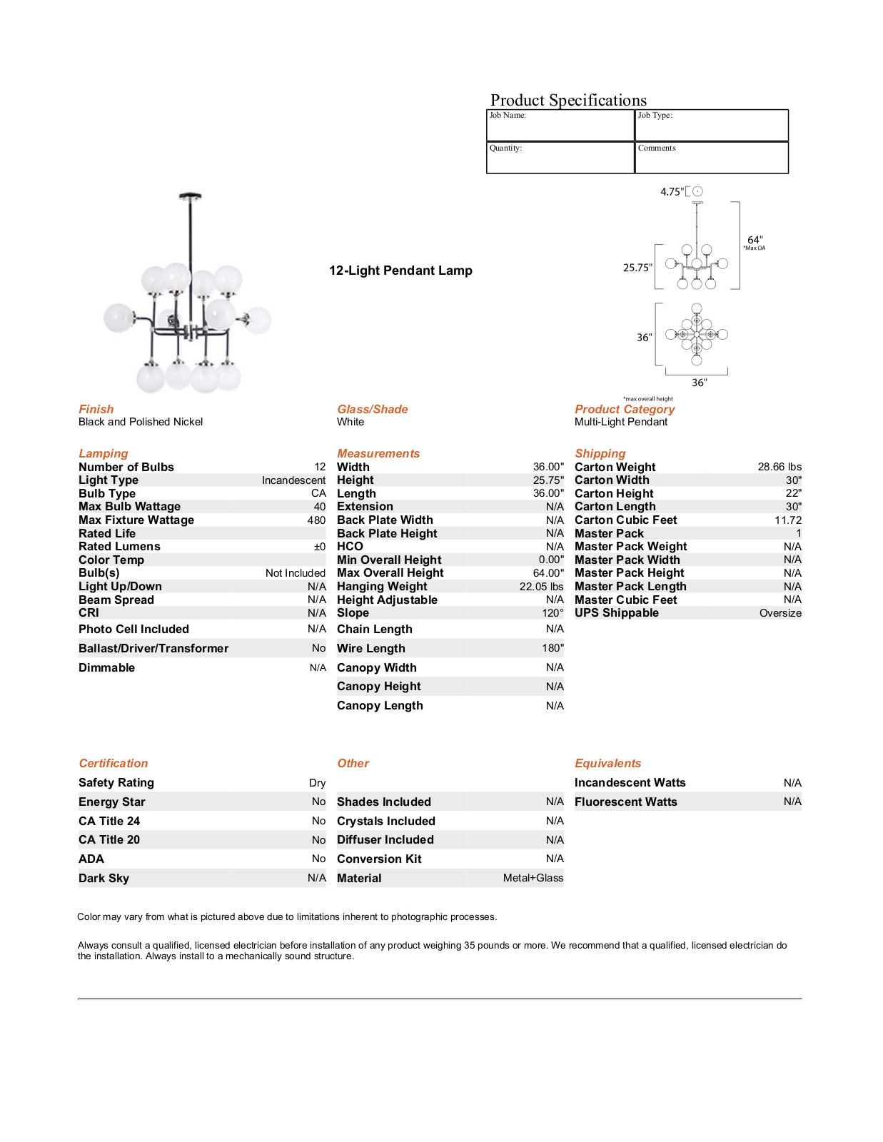 AllModern W003528231 Specifications - ManualMachine.com