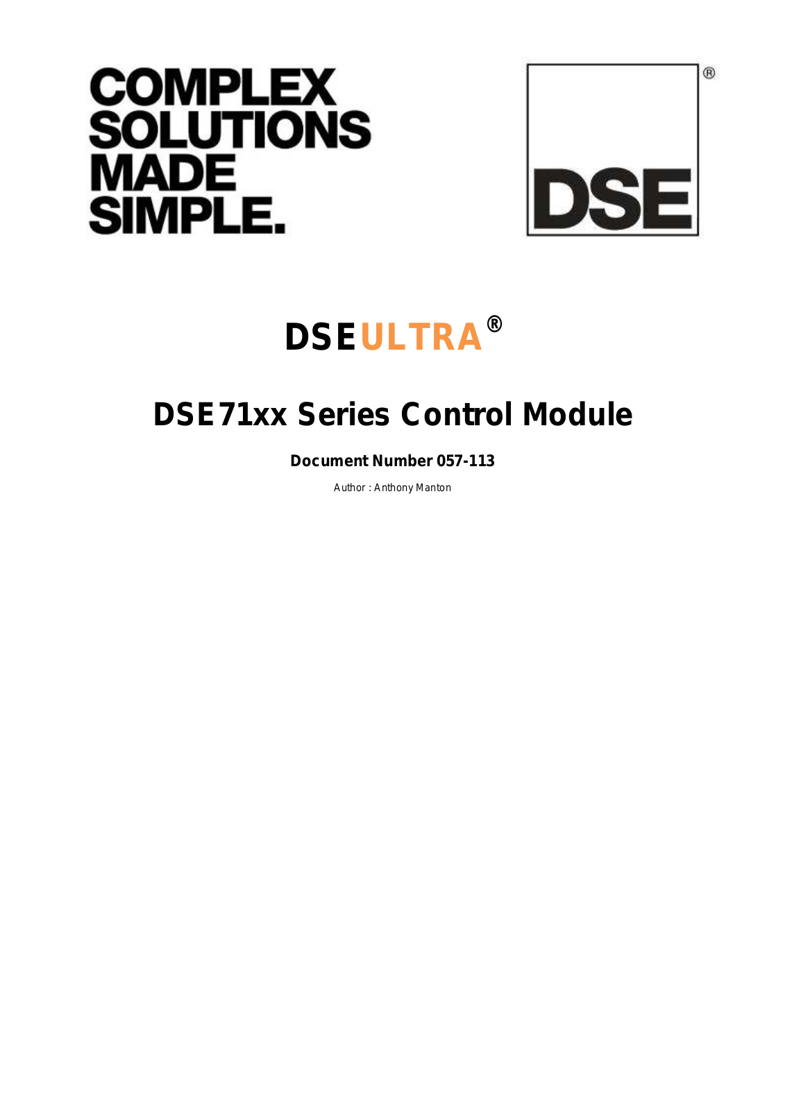 Winco DSE71xx User Manual