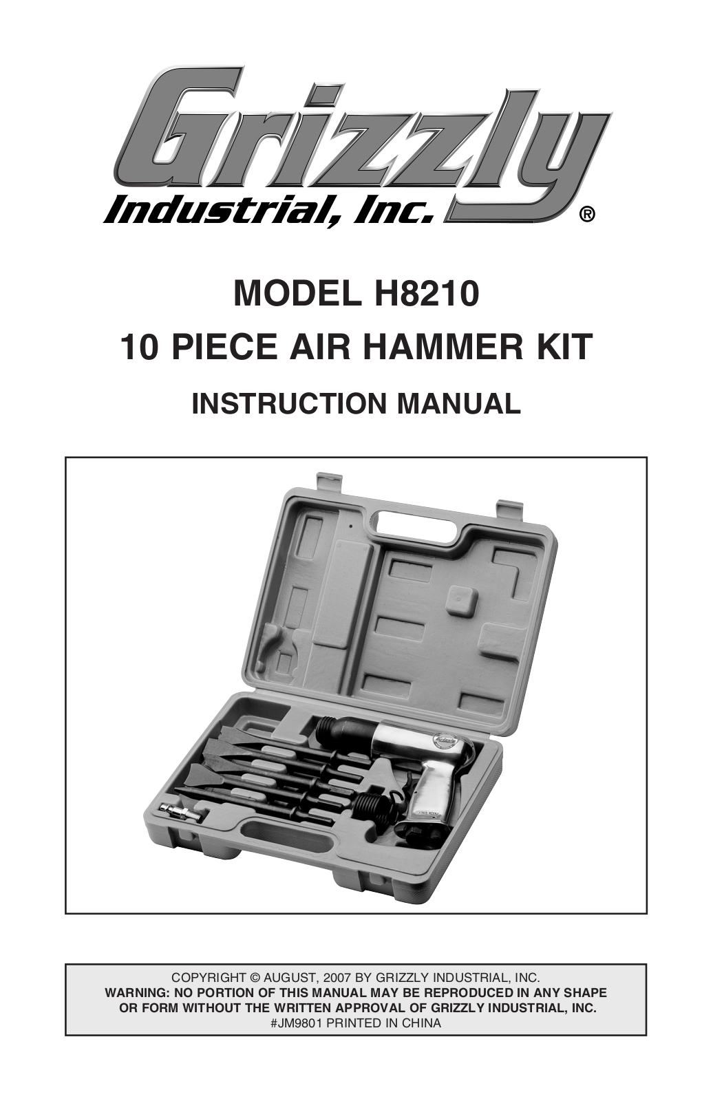 Grizzly H8210 User Manual