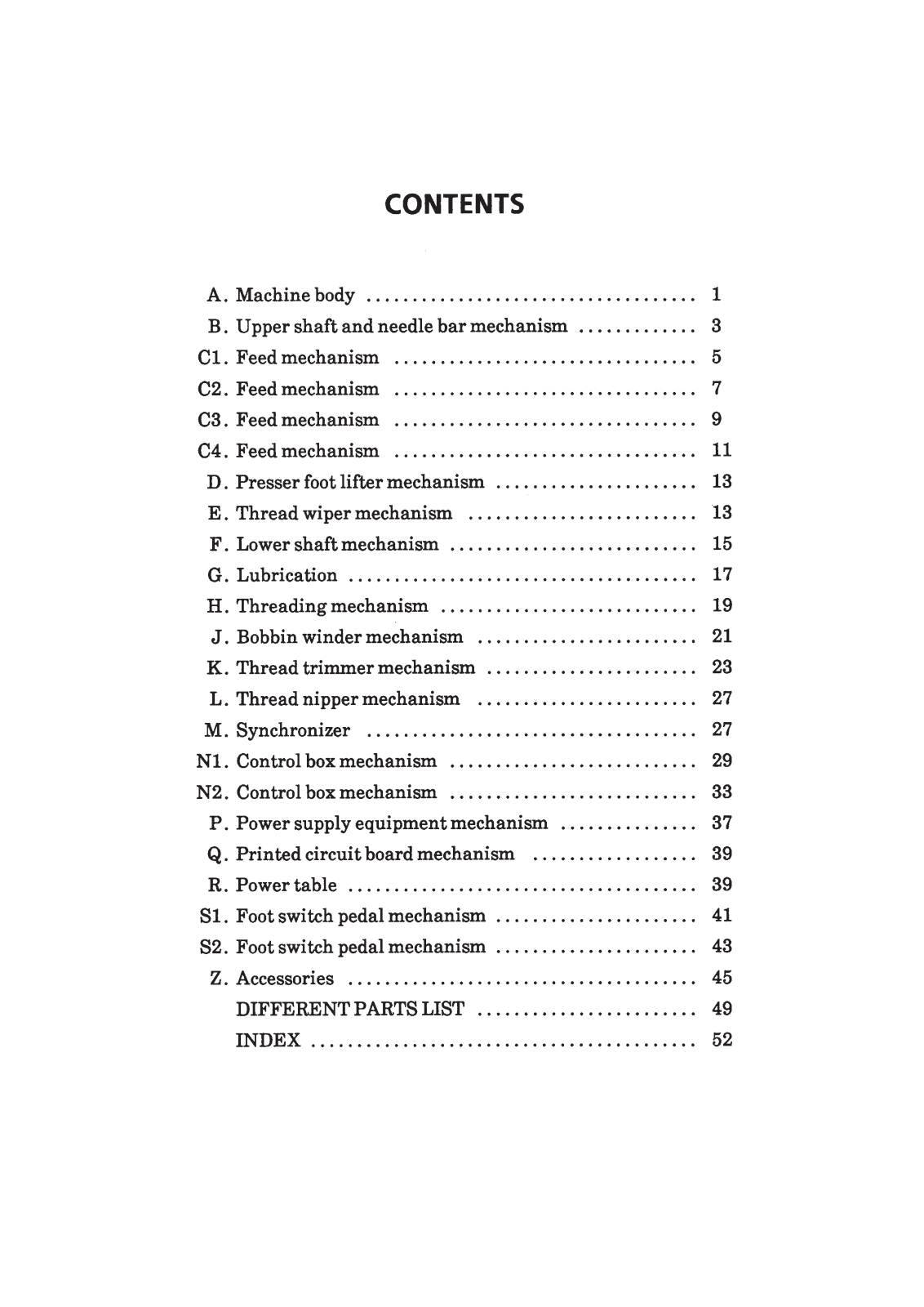 Brother LK3-B430E, LK3-B431E, LK3-B433E Parts List