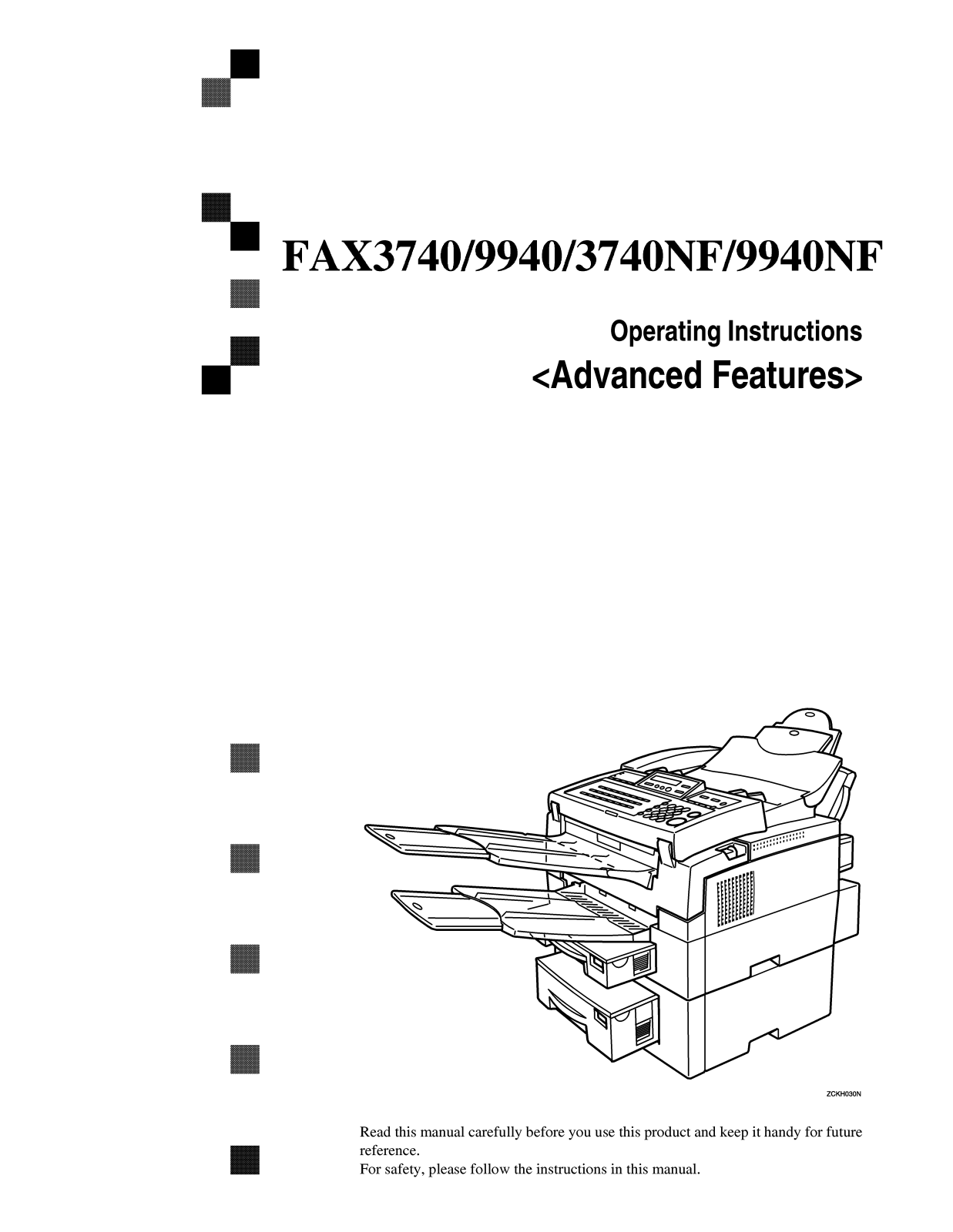 Savin FAX3740, FAX3740NF, FAX9940, FAX9940NF User Manual