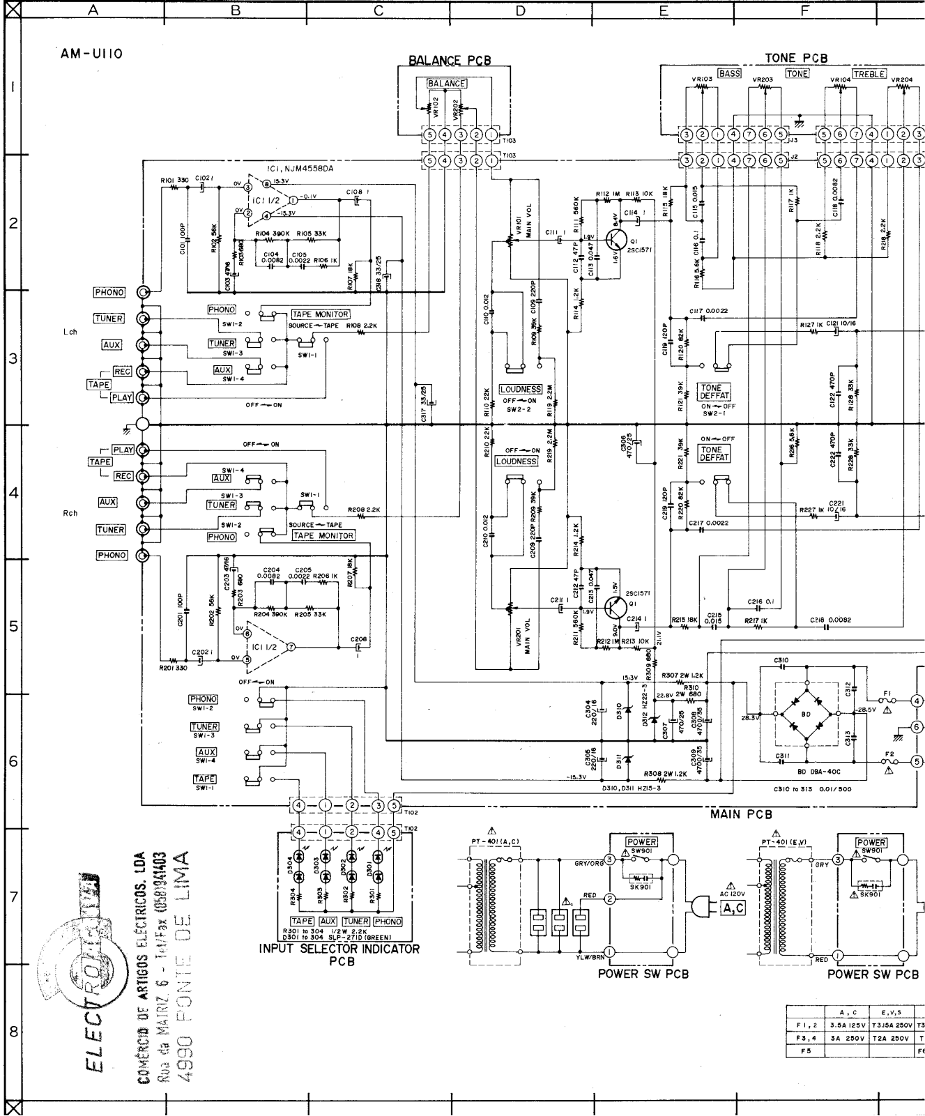 Akai AMU-110 Schematic