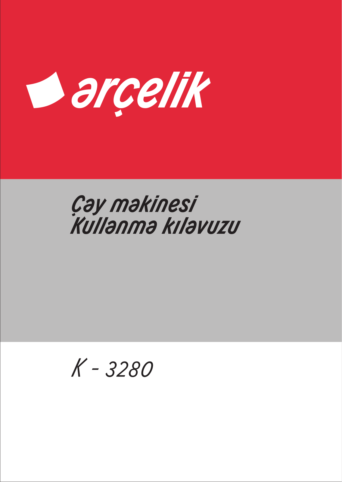 Arçelik K3280 User manual