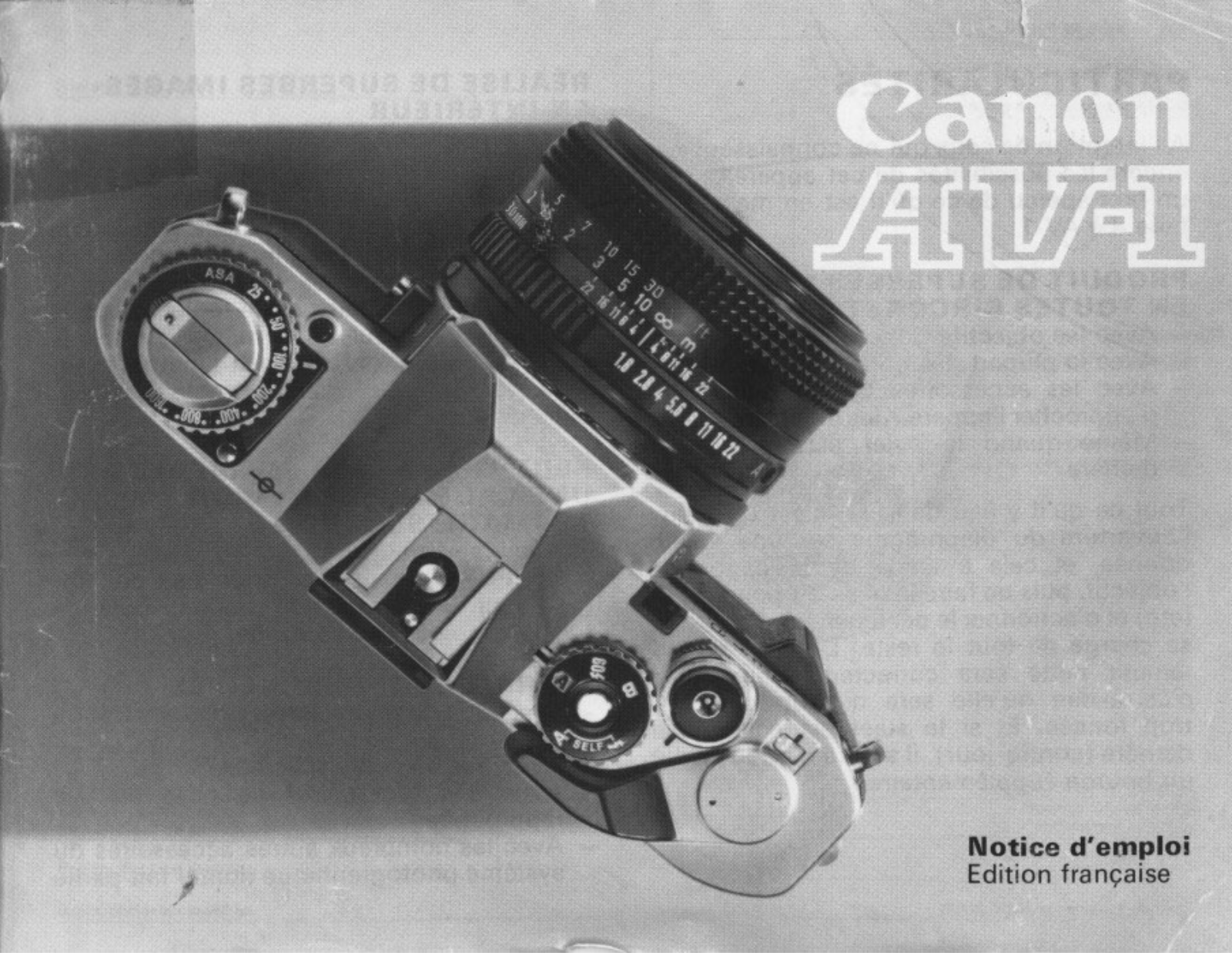 CANON Av-1 User Manual