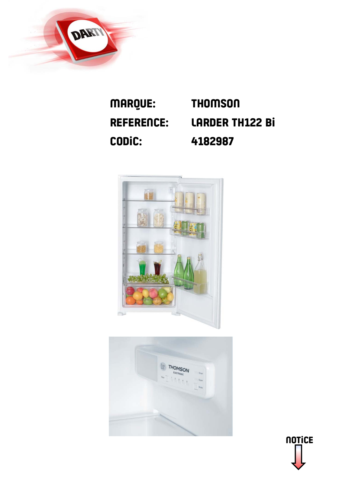 Thomson LARDER TH122 BI User Manual