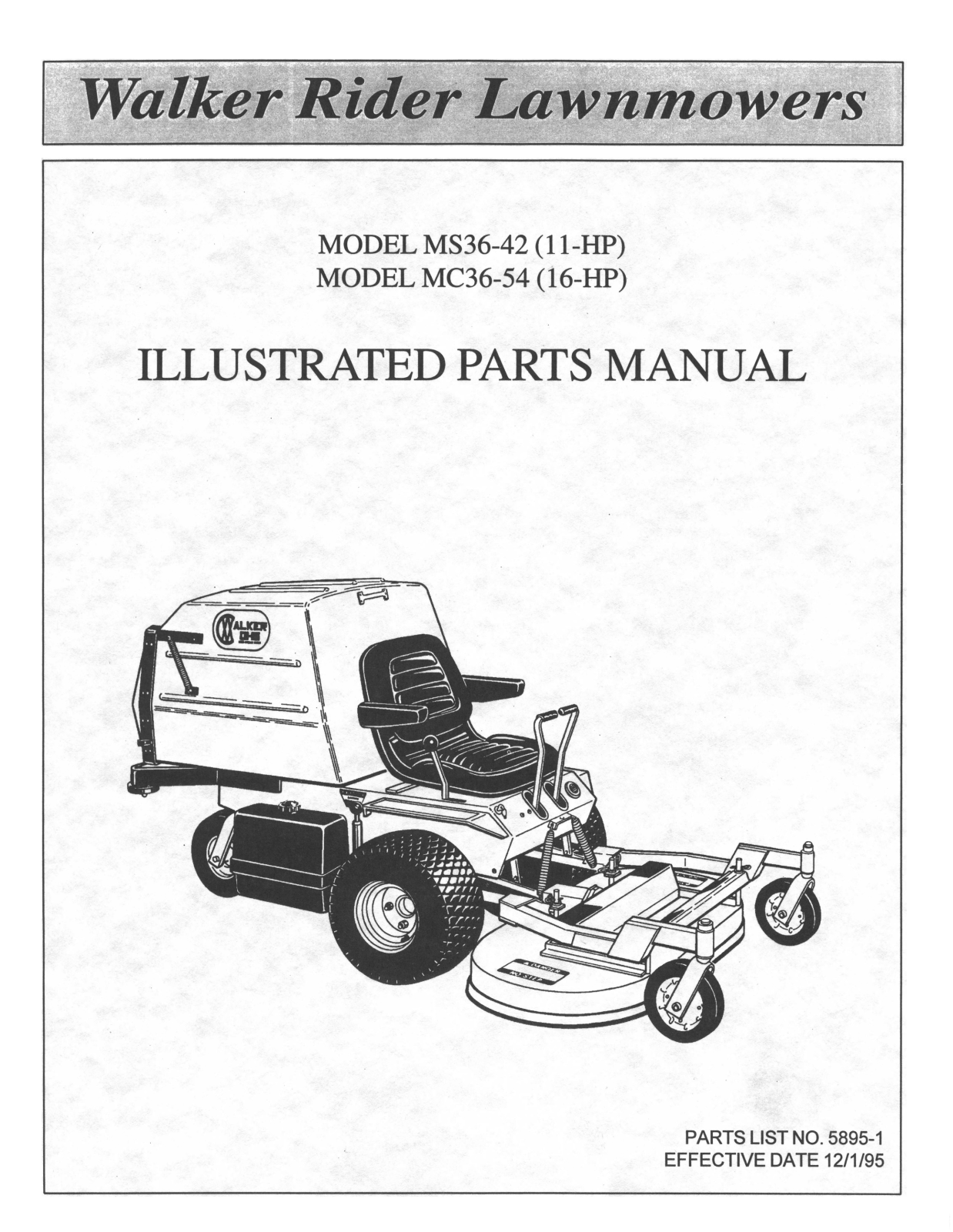 Walker MS36-42, MC36-54 User Manual