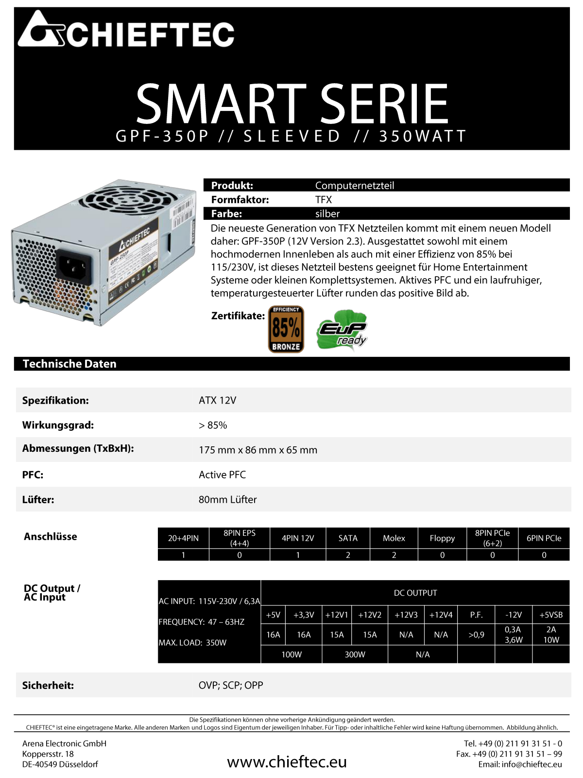 Chieftec GPF-350P User Manual