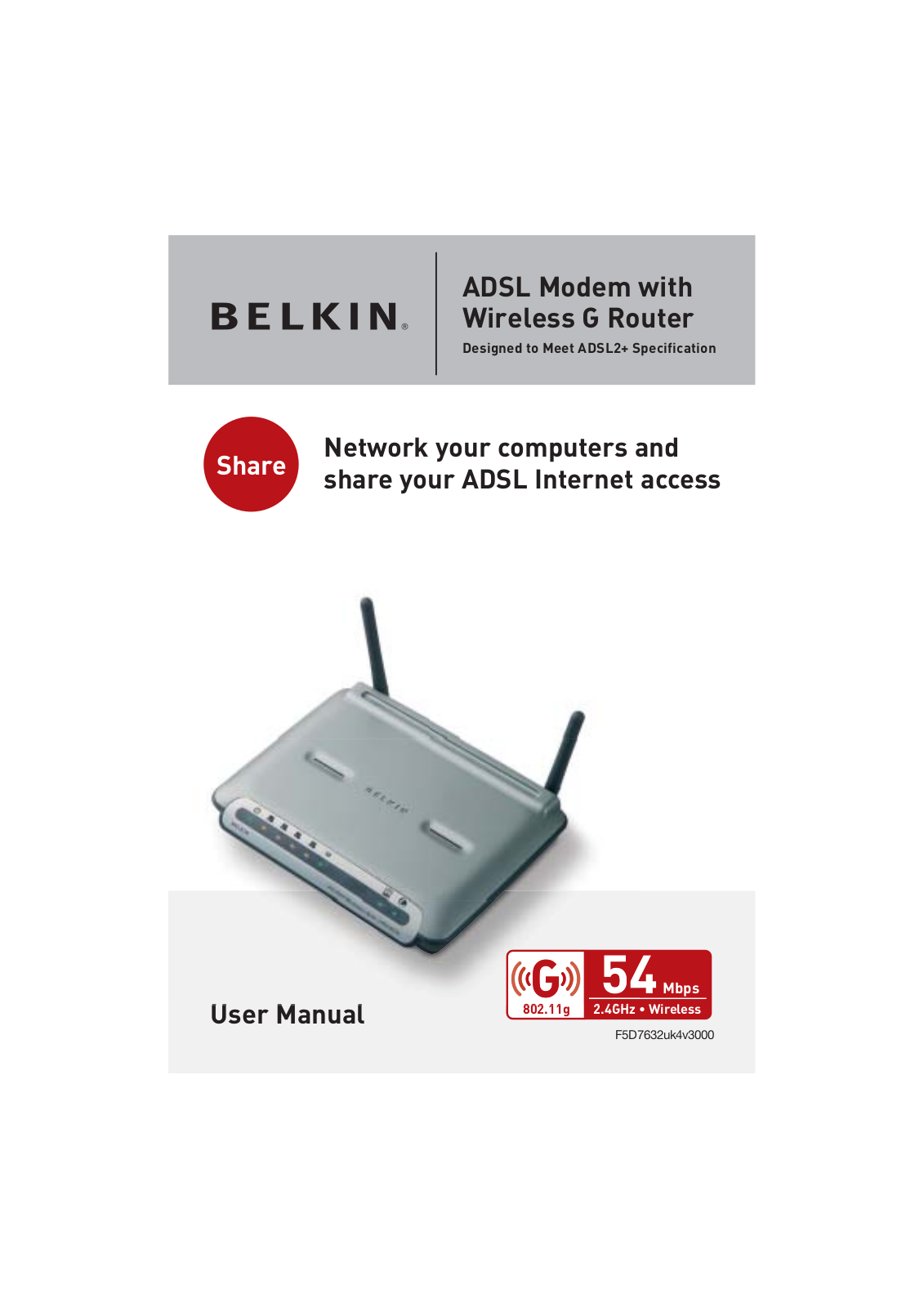 Belkin F5D7632uk4v3000 User Manual