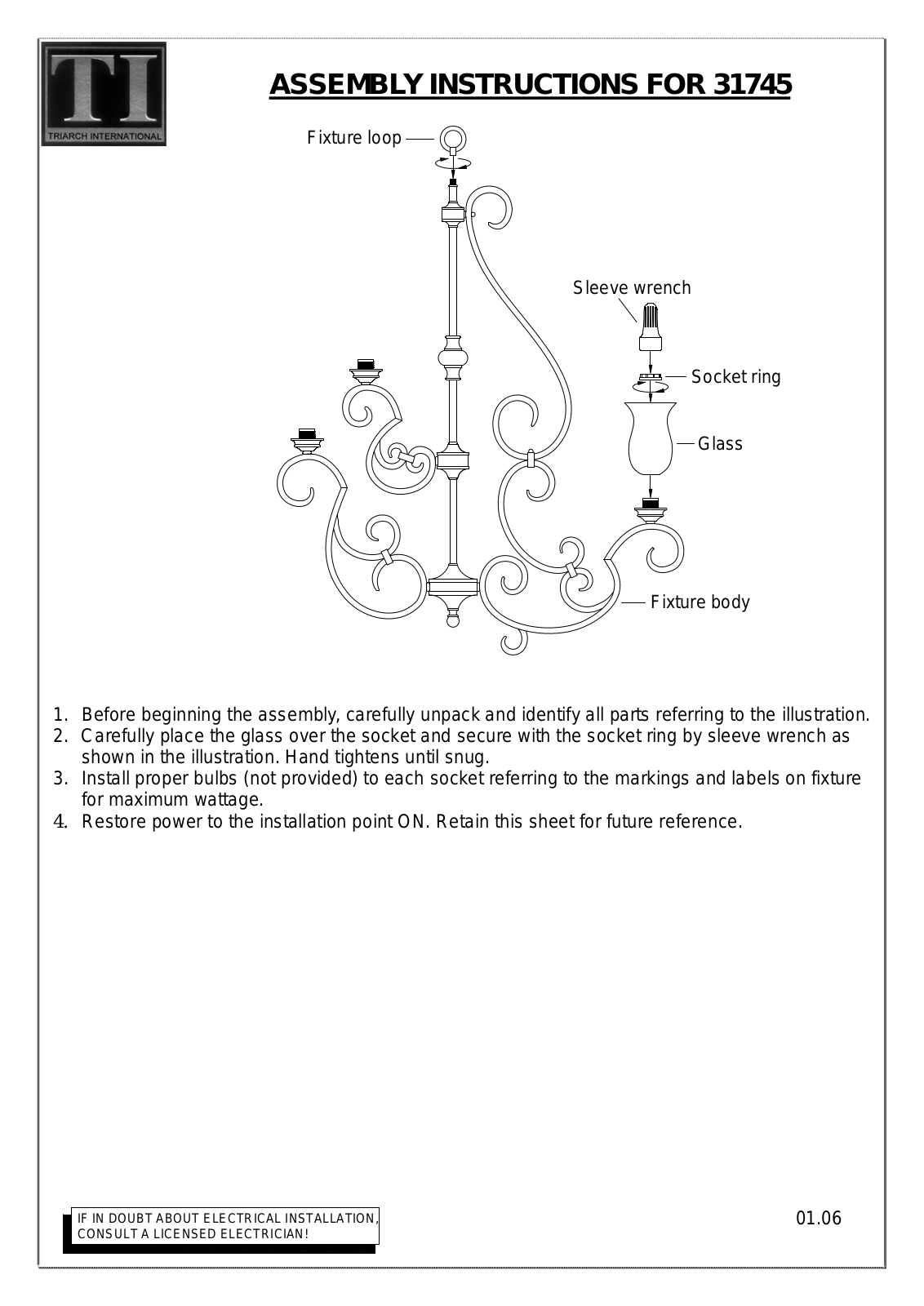 Triarch 31745 User Manual