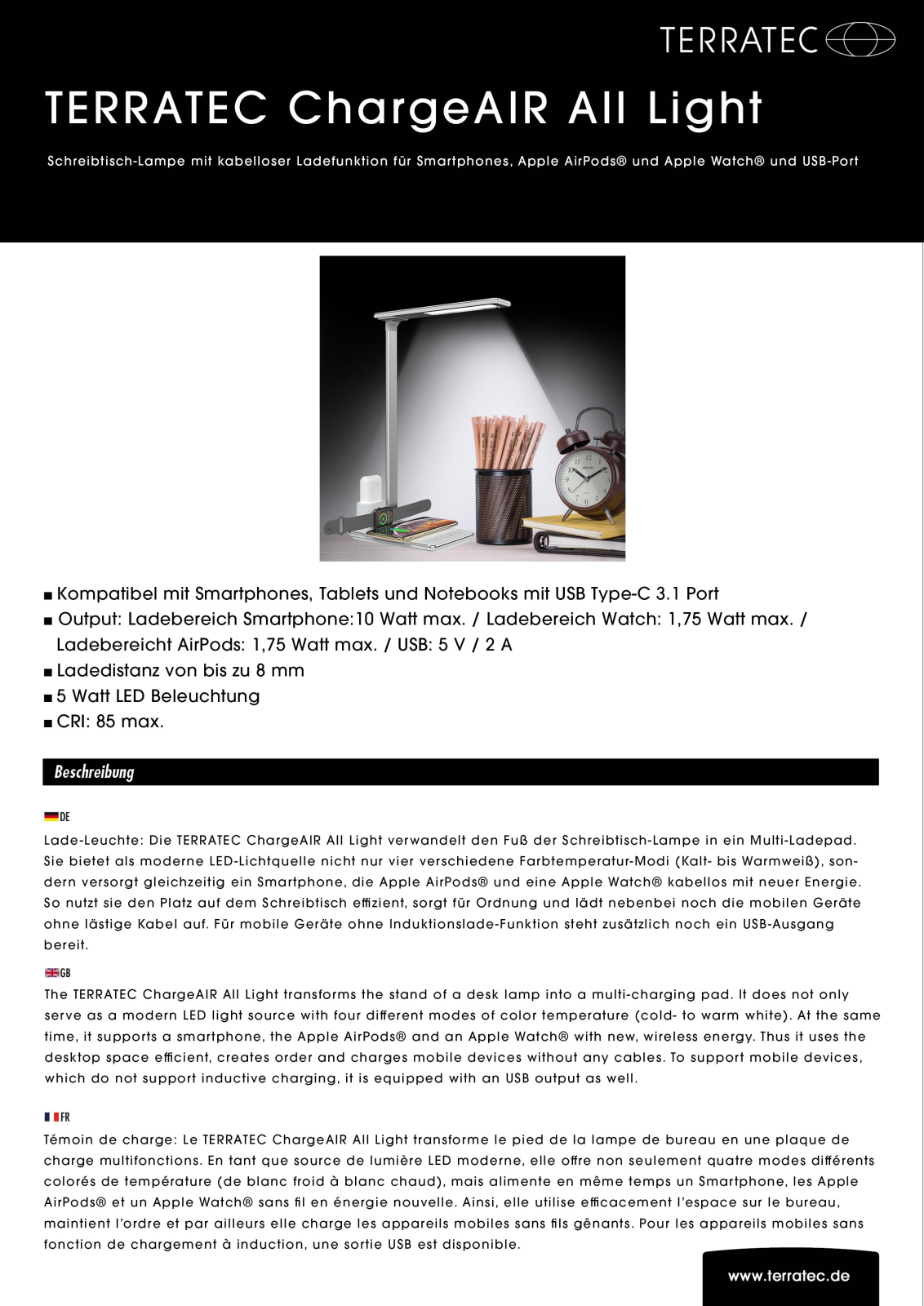 TerraTec ChargeAIR All Light User Manual