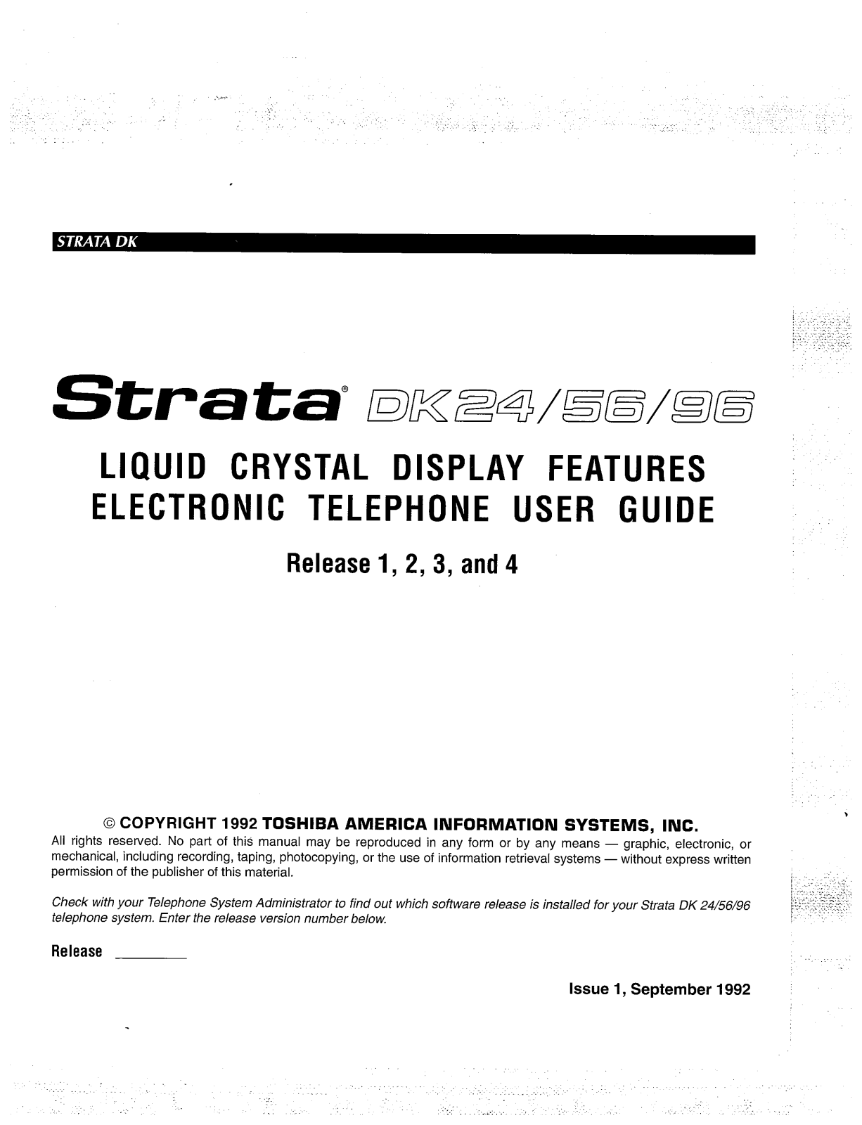 Toshiba DK LCD User Guide