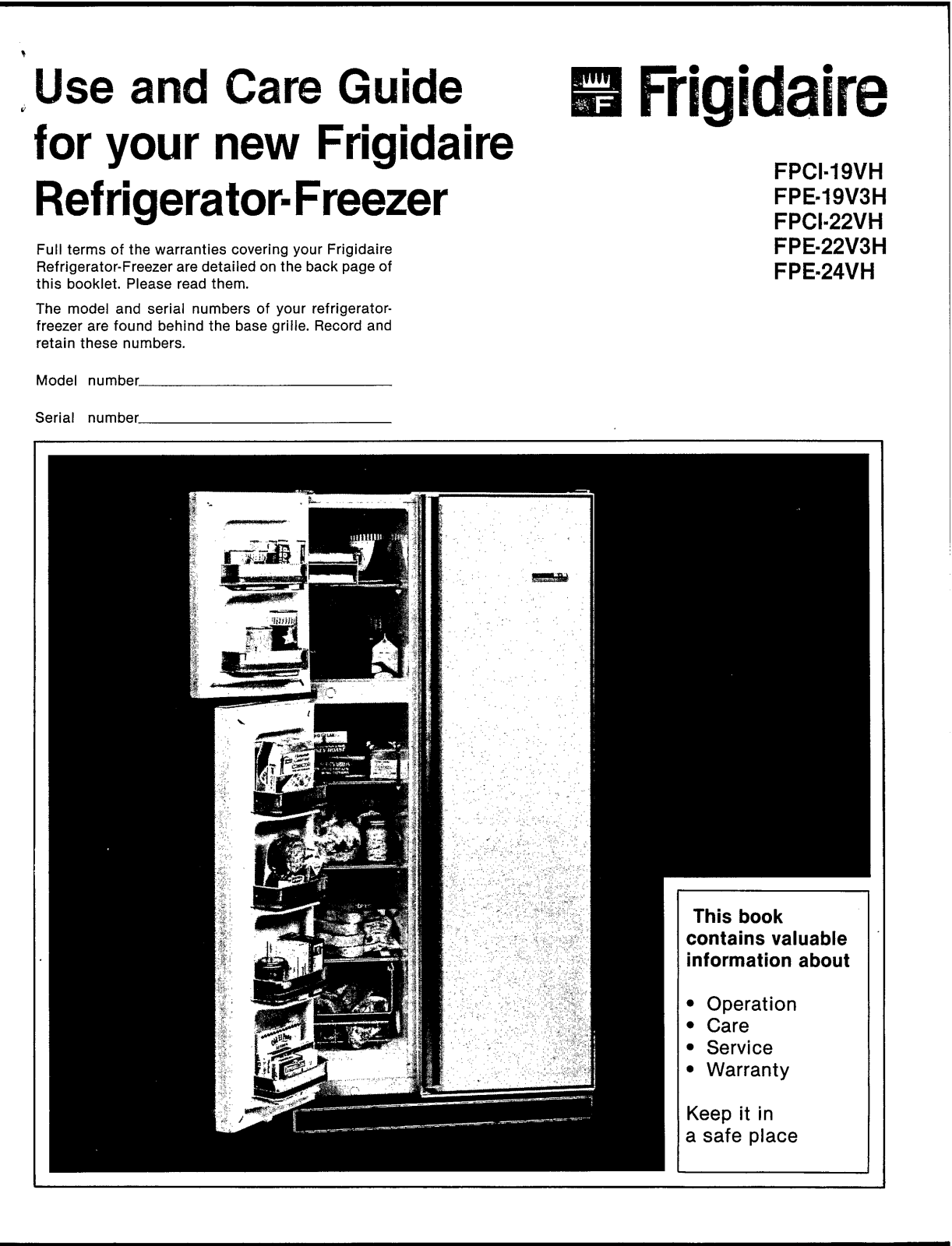 Frigidaire FPE-24VH Owner's Guide