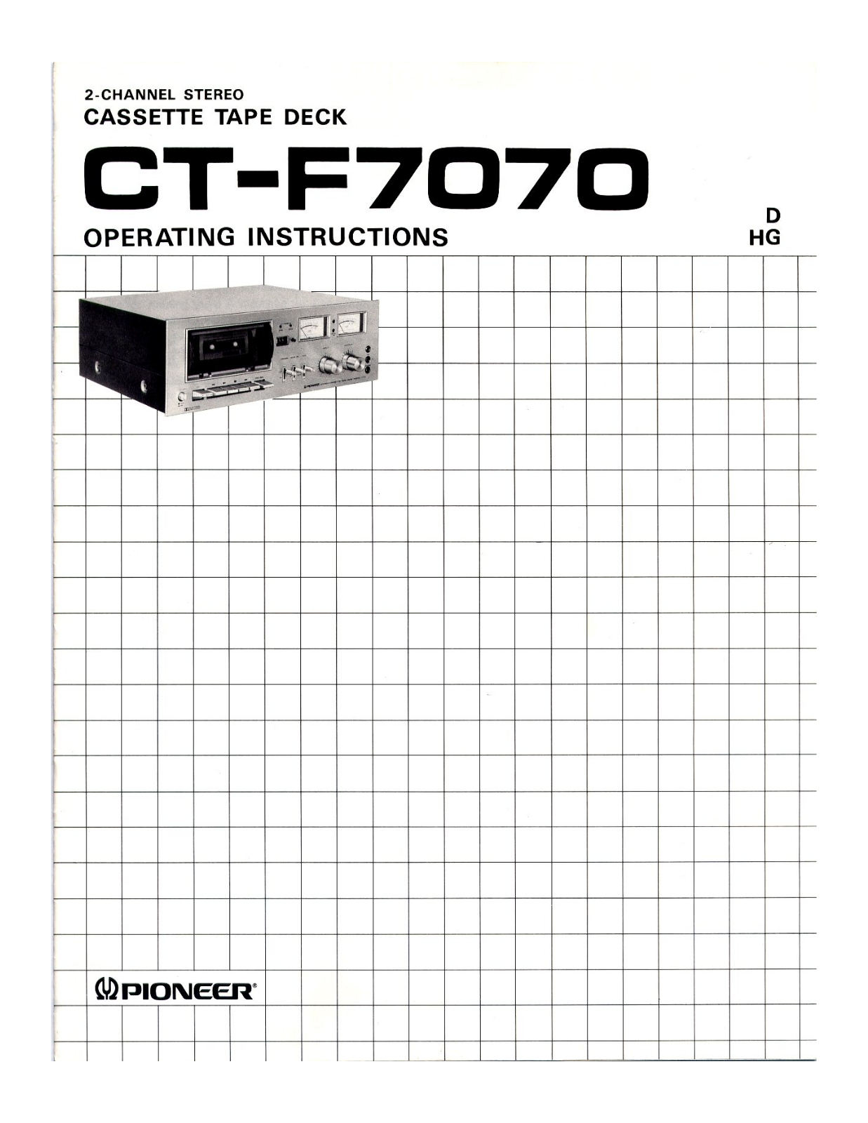 Pioneer CTF-7070 Owners manual