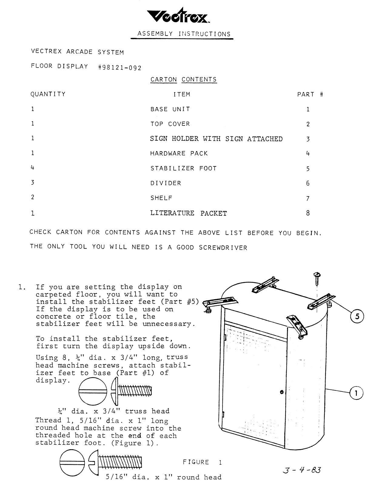 Vectrex arcade system User Guide - ManualMachine.com