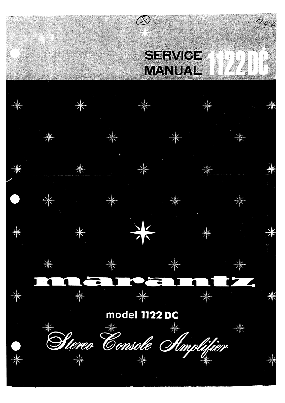 Marantz 1122-DC, 1122 DC Verstärker, 1122 DC Amplificador Service Manual