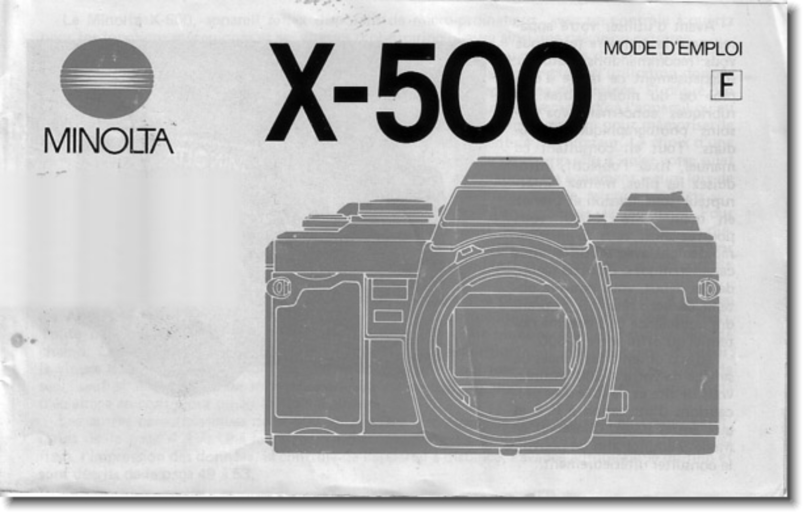 MINOLTA X-500 Manuel de l’utilisateur
