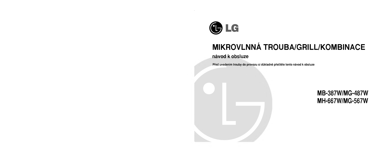 Lg MB-387-W, MG-487W, MH-667W, MG-567W User Manual