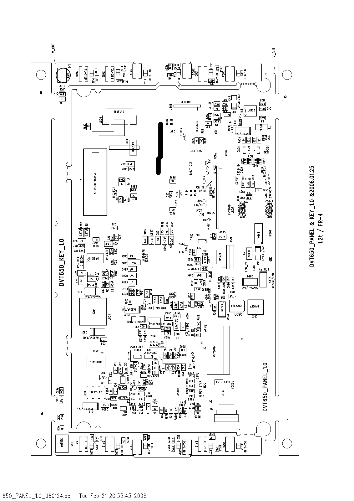 Mystery MMD-7500DS, MDD-7500DS PANEL PCB