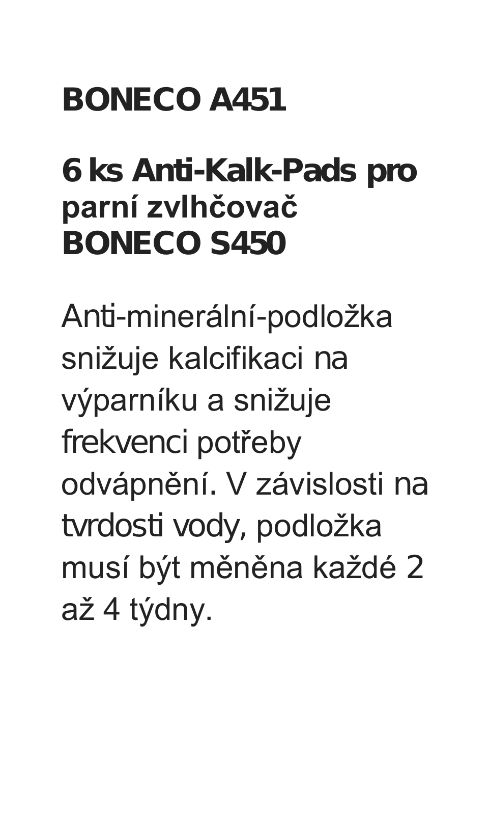 Boneco A451 User Manual