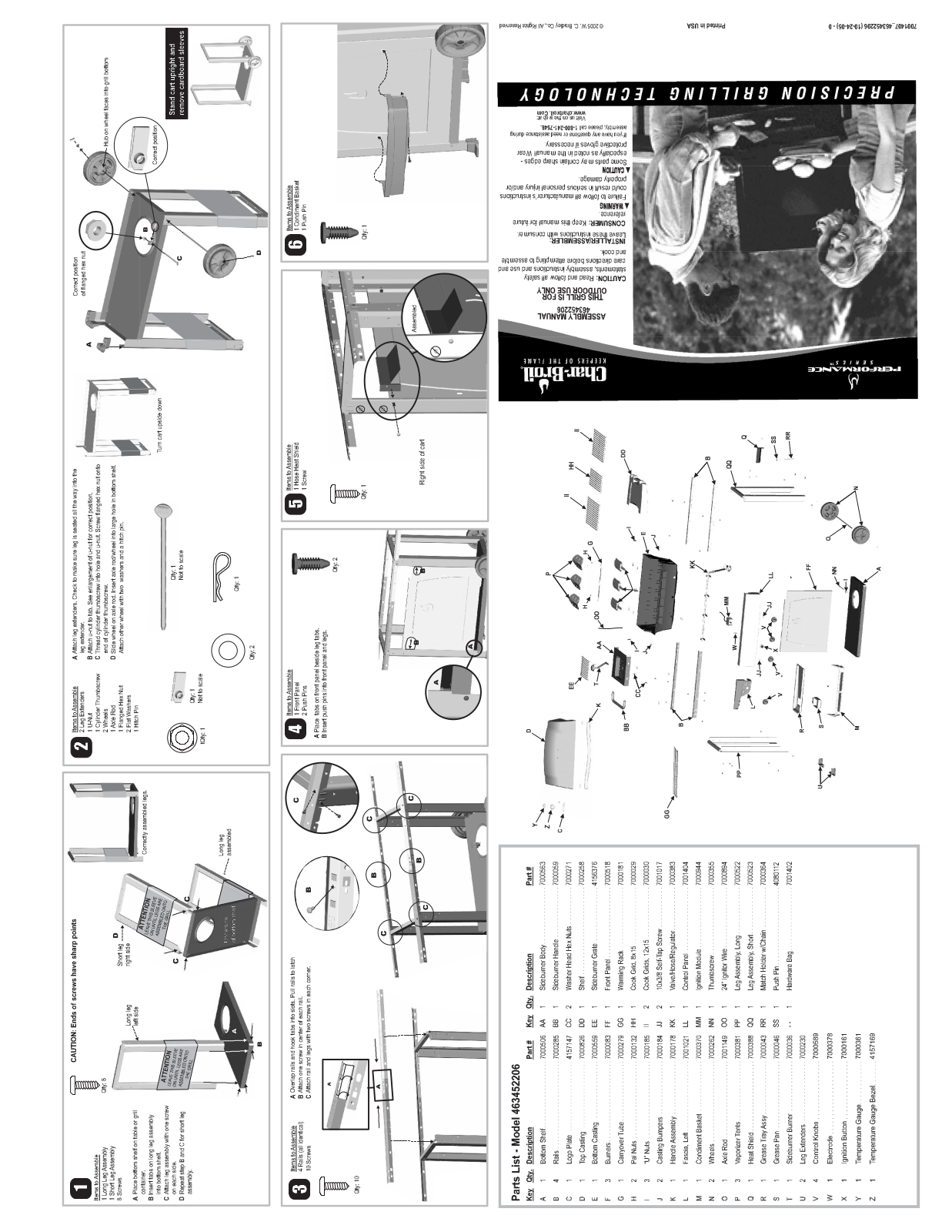 Charbroil 463452206 Owner's Manual