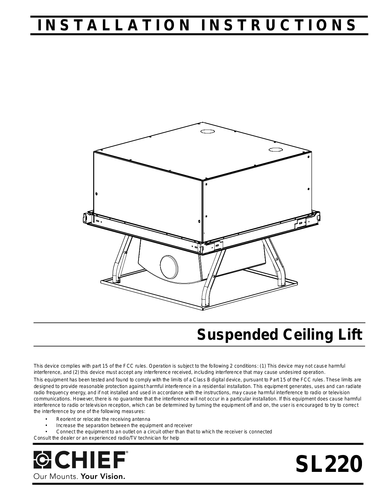 CHIEF SL220 User Manual