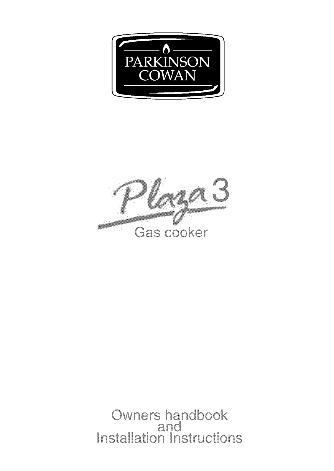 Parkinson Cowan CPLA50WN (PLAZA), COMPLA3BN (PLAZA) User Manual