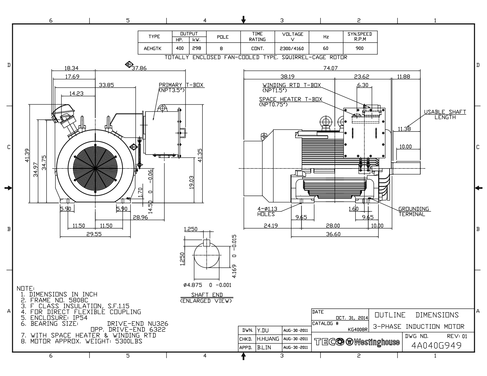 Teco KG4008R Reference Drawing