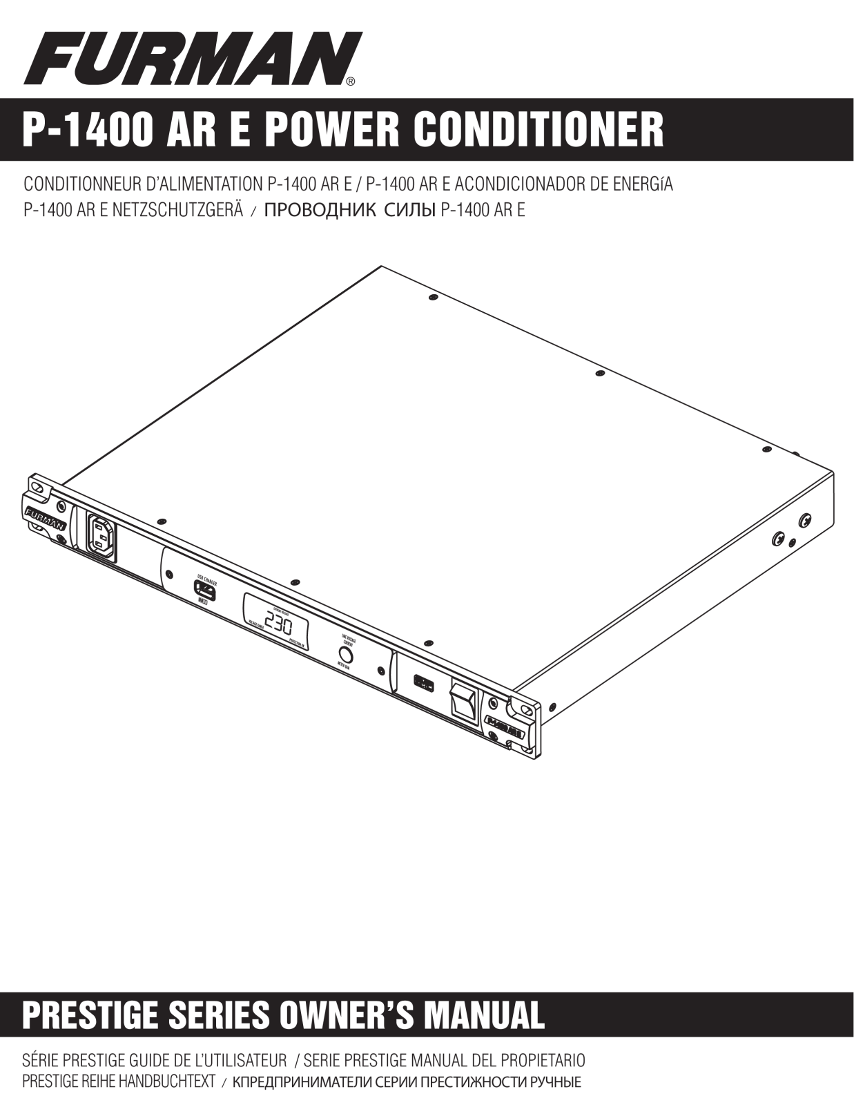 Furman P1400 AR E User manual