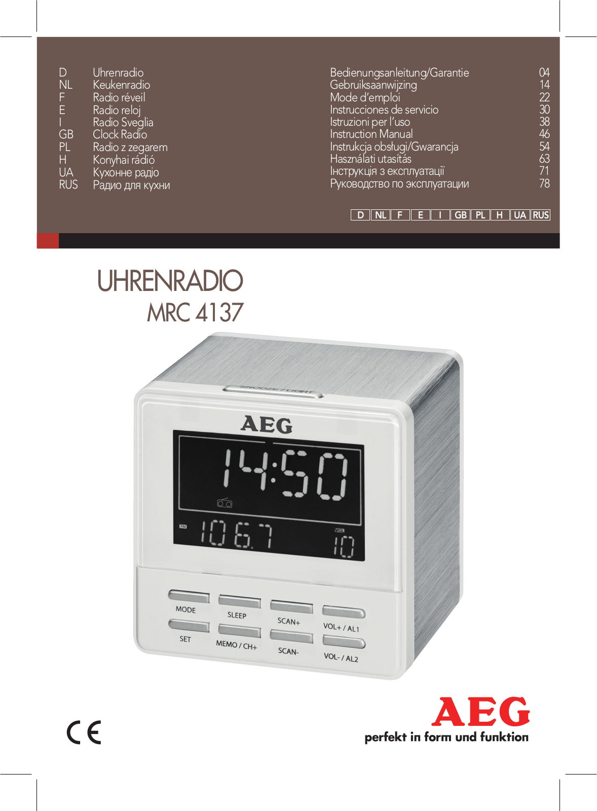 AEG MRC 4137 User Manual