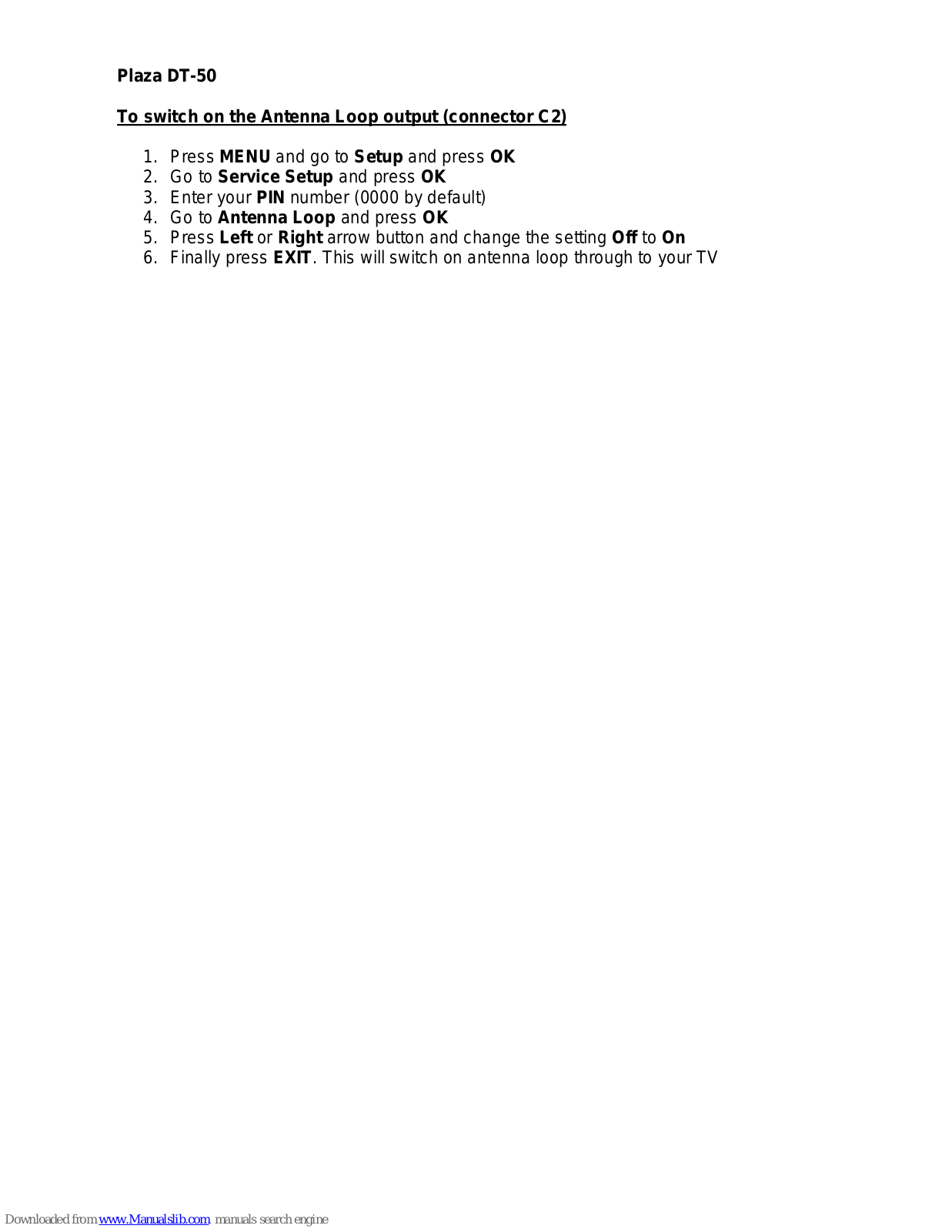Manhattan DT-50 User Manual