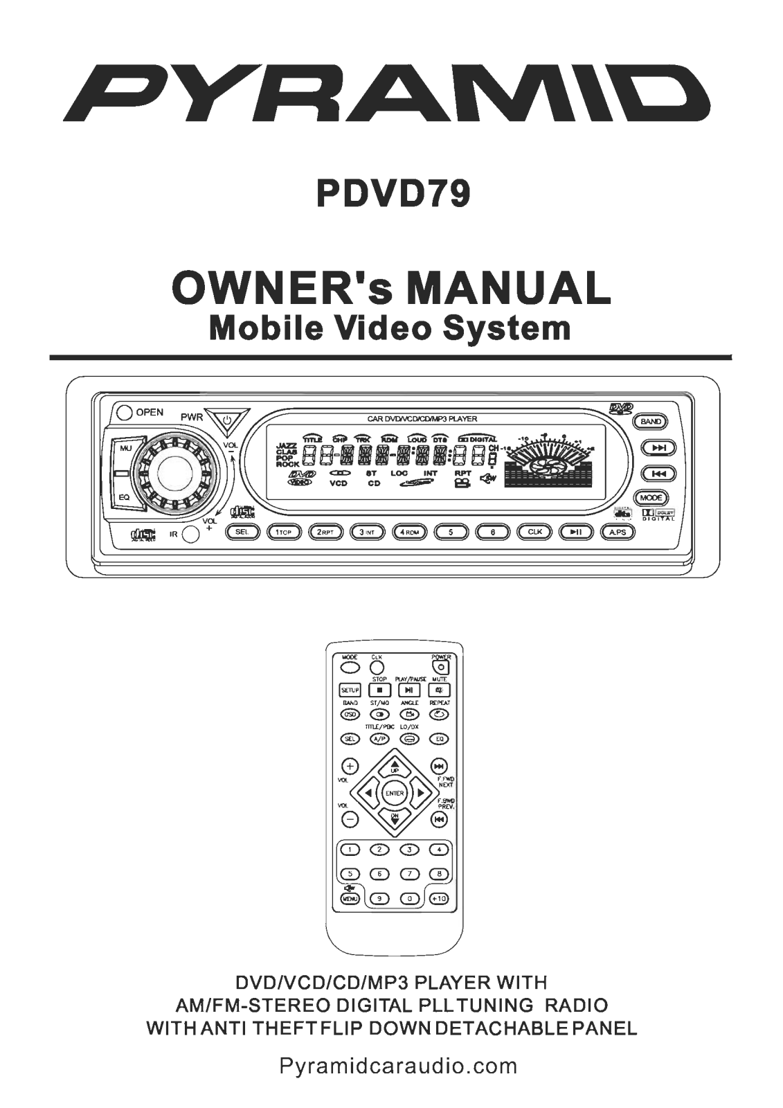 Pyramid Car Audio PDVD79 User Manual