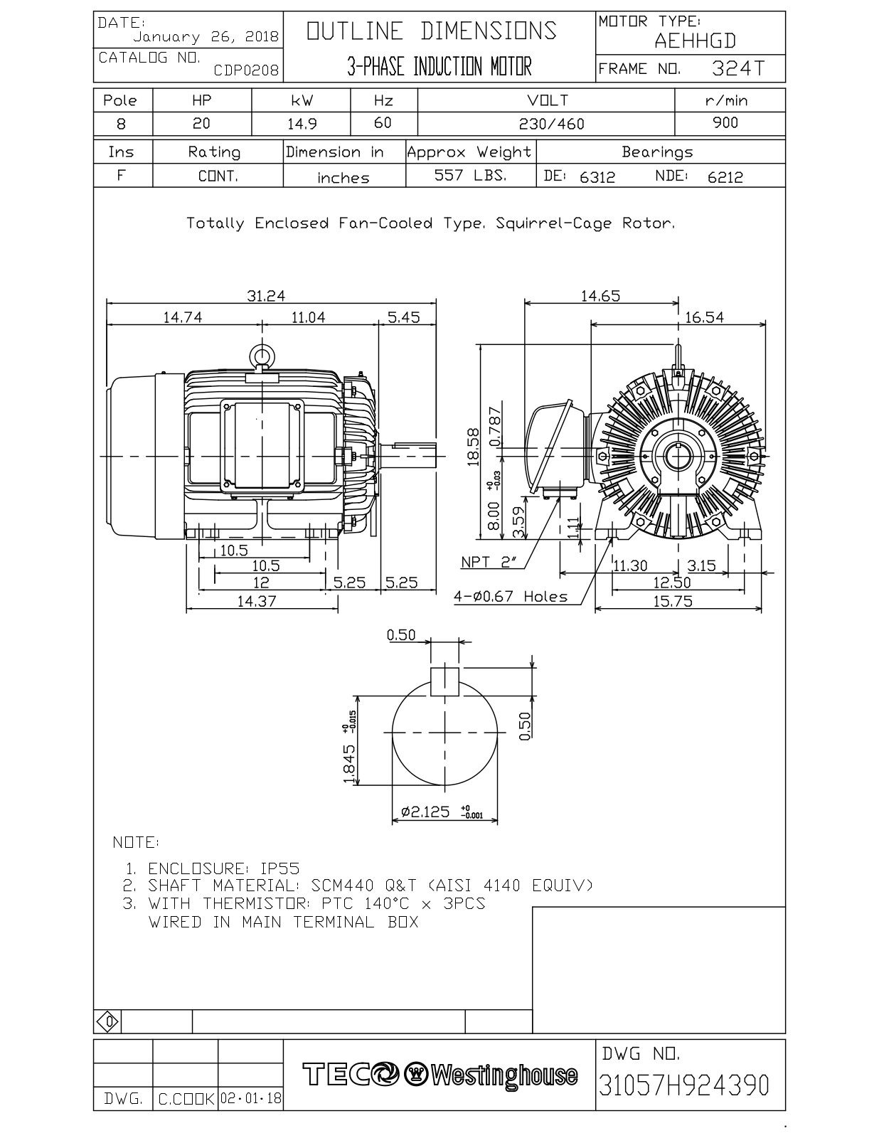 Teco CDP0208 Reference Drawing