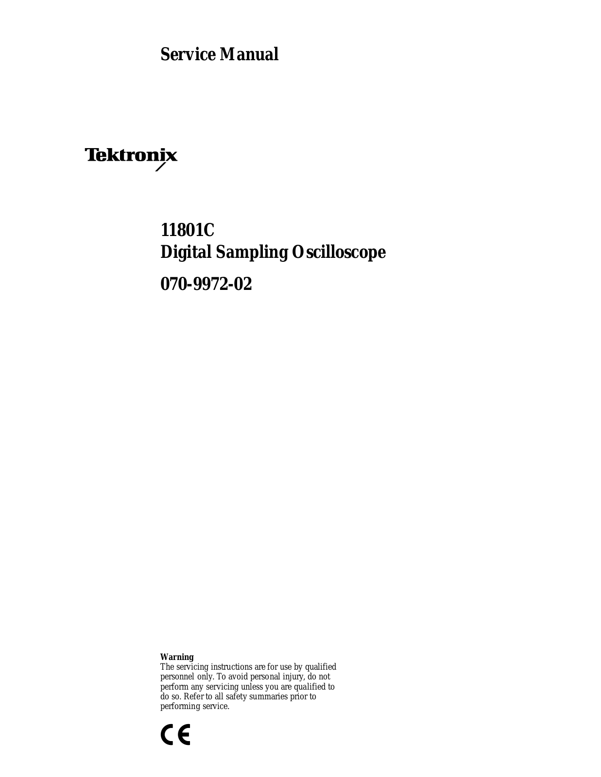 Tektronix 11801C Service Manual