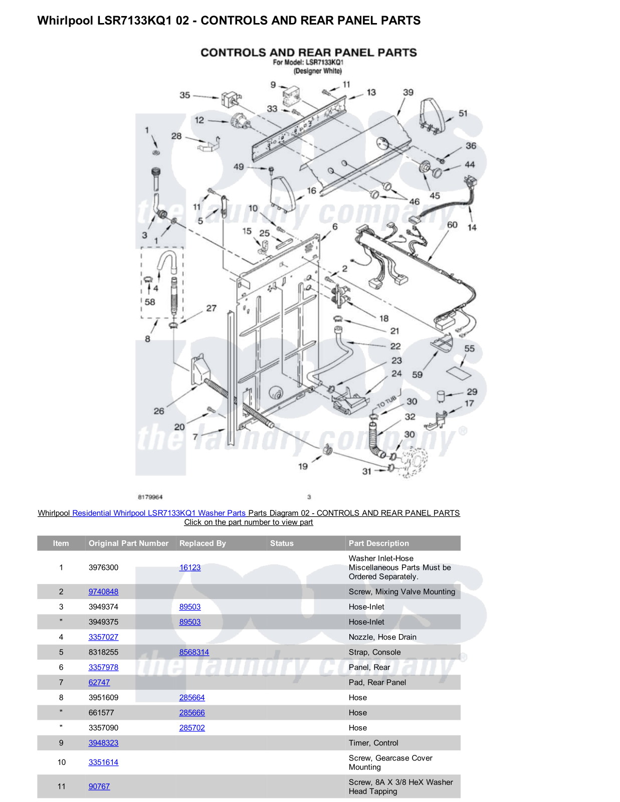 Whirlpool LSR7133KQ1 Parts Diagram