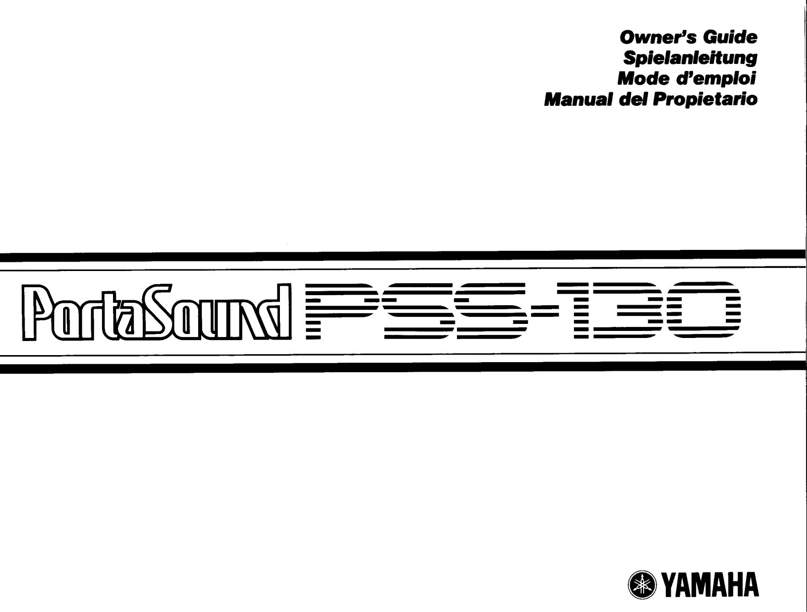 Yamaha PSS130E, PSS130 User Manual